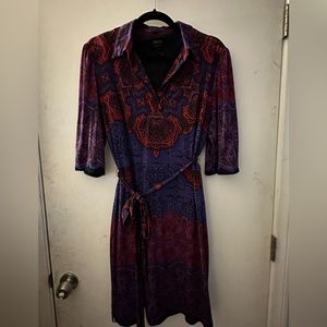 Purple and red laundry shirt dress